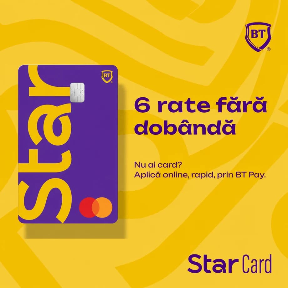 STAR Card Banca Transilvania — 6 rate fără dobândă